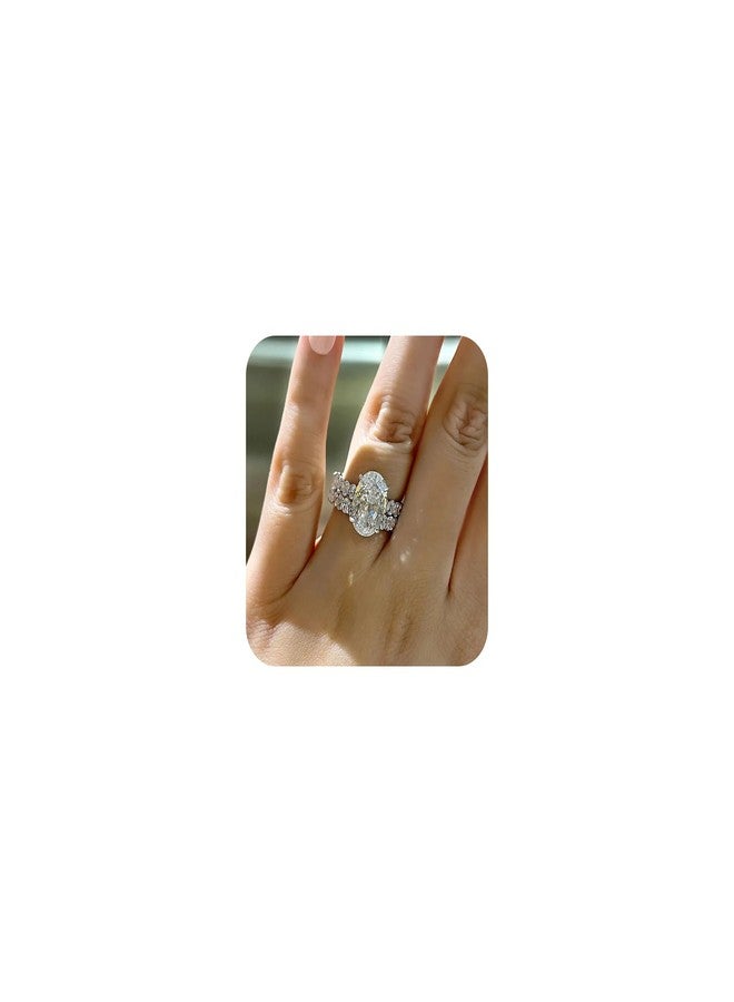 RKKOJJO 925 Sterling Silver Bridal Rings Sets AAA Cubic Zirconia CZ Full Diamond Engagements Rings Wedding 2 Pcs Promise Anniversary White Gold Rings for Women Size 7 - Image 1